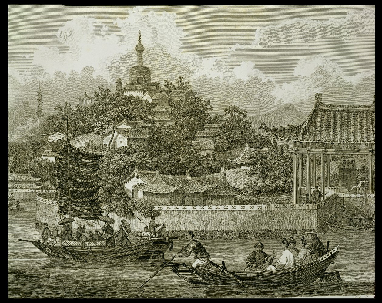 皇宫花园景观，北京，细节，由Samuel Smith，酒吧雕刻。作者：G. Nicol，1796 作者 威廉·亚历山大