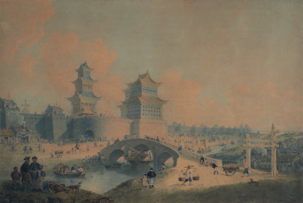 北京城，平子门，北京西大门之一 作者 威廉·亚历山大