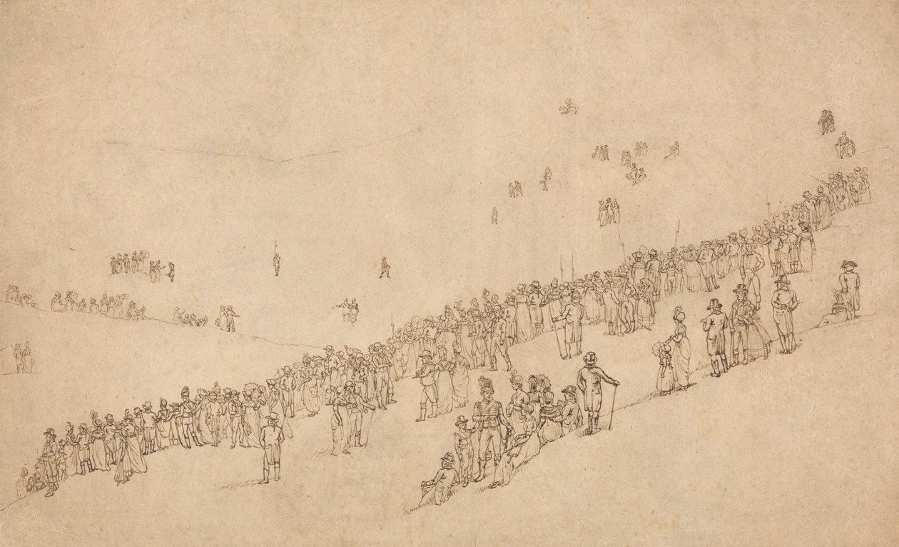 1799 年 8 月 1 日肯特郡志愿者皇家检阅后，在梅德斯通莫特公园学习晚餐 作者 威廉·亚历山大