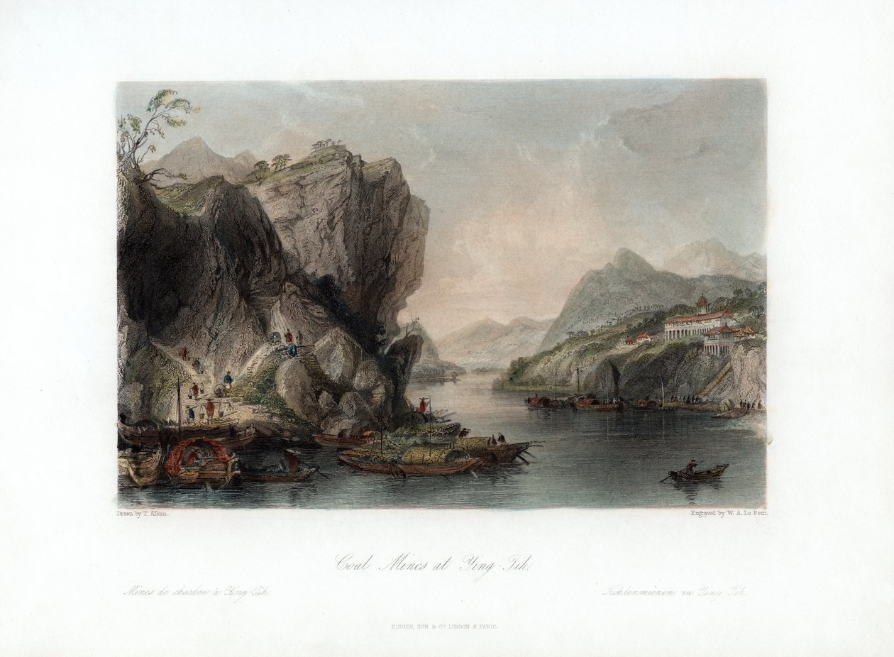 英蒂的煤矿》，中国，约1840年。 作者 威廉·亚历山大·勒佩蒂