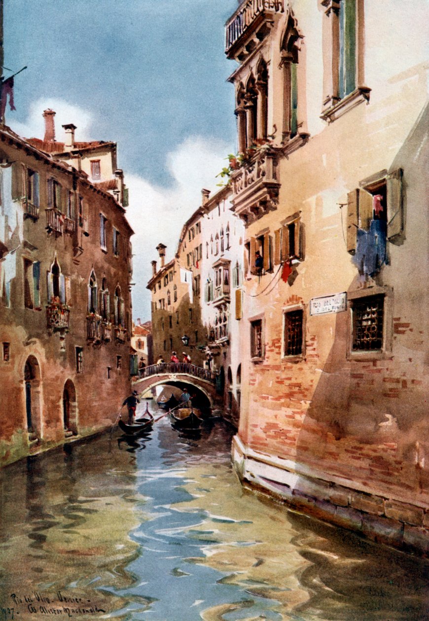 Rio del Olio"，意大利威尼斯，1907年 1908-1909。 作者 威廉·阿利斯特·麦克唐纳