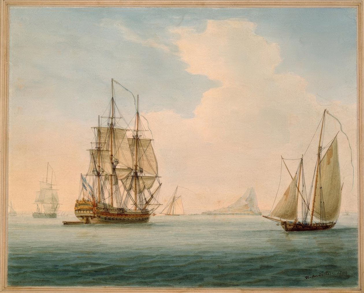 W.Anderson创作的《英国战争》 -水彩画，1804年 作者 威廉·安德森