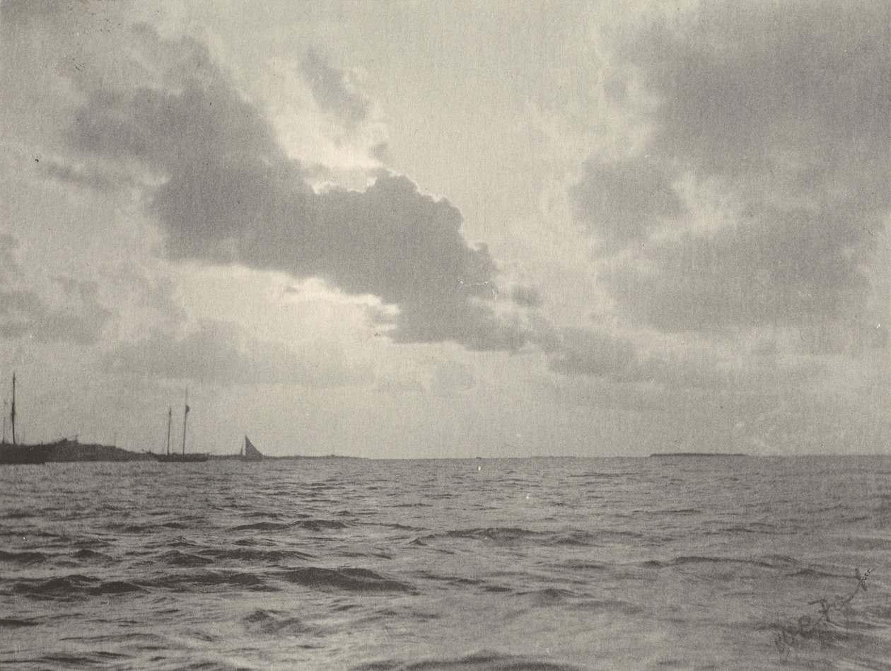 水上日落，1890 年代（照片） 作者 威廉·B·波斯特