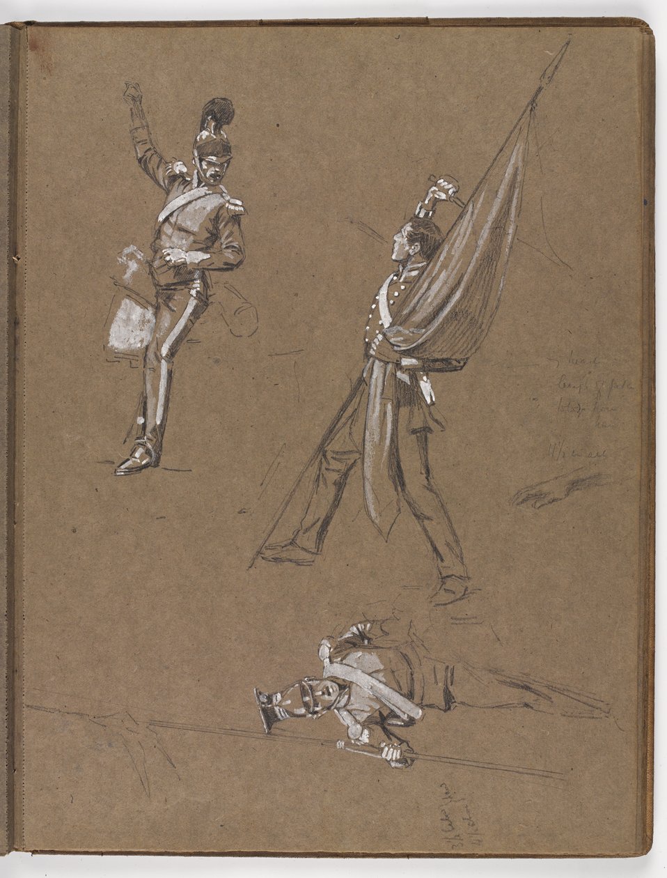 研究油画，《国旗：1811年5月16日，阿尔布黑拉》。 作者 威廉·巴恩斯（William Barnes）羊毛