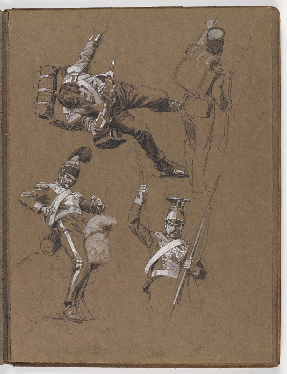 研究油画，《国旗：1811年5月16日，阿尔布黑拉》。 作者 威廉·巴恩斯（William Barnes）羊毛