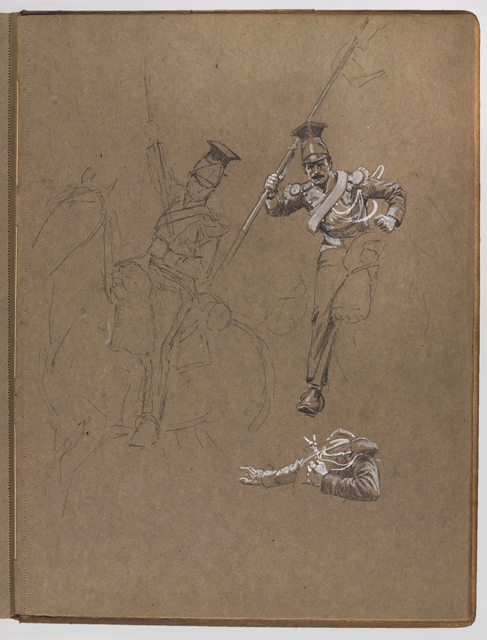 研究油画，《国旗：1811年5月16日，阿尔布黑拉》。 作者 威廉·巴恩斯（William Barnes）羊毛