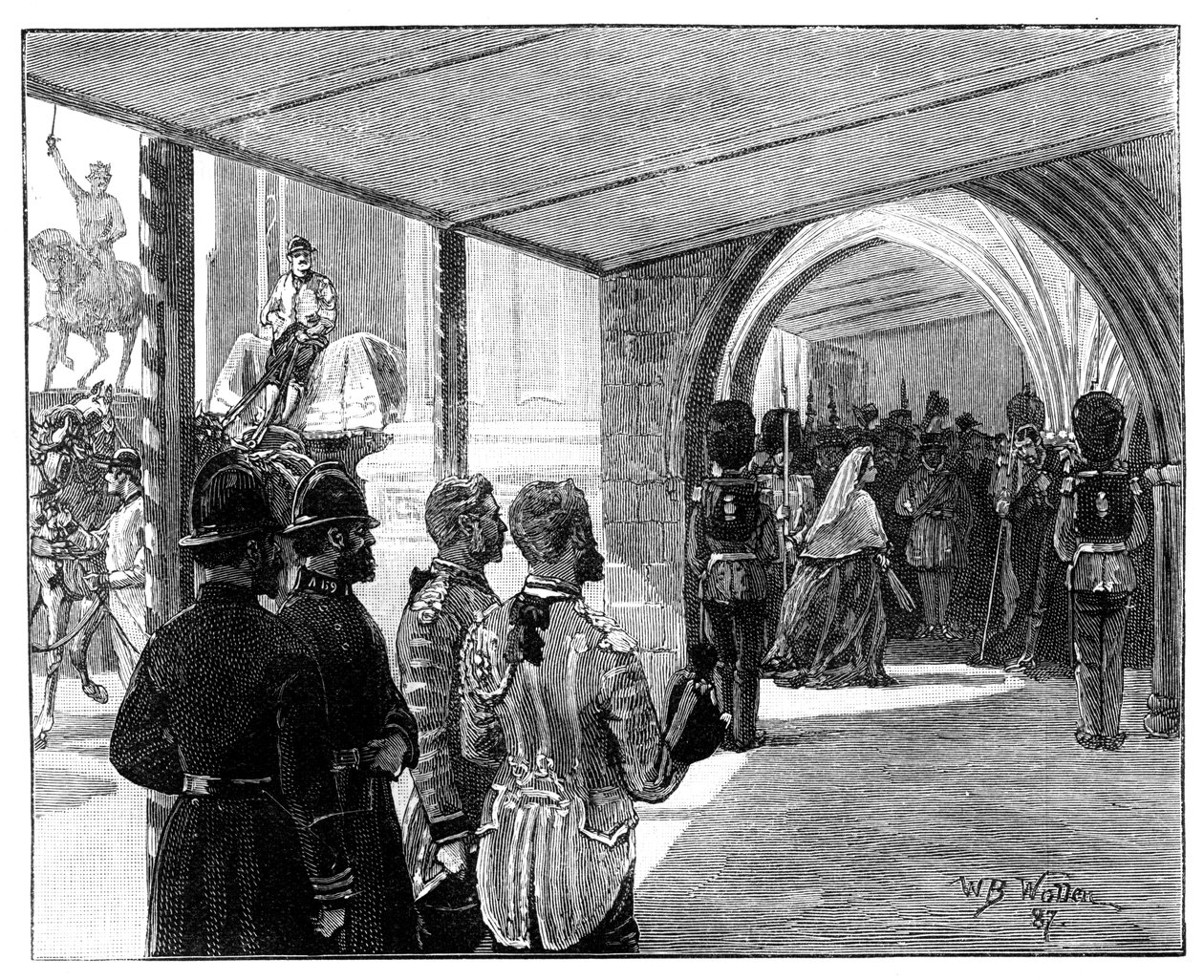 伦敦威斯敏斯特议会开幕，1866年。 作者 威廉·巴恩斯（William Barnes）羊毛