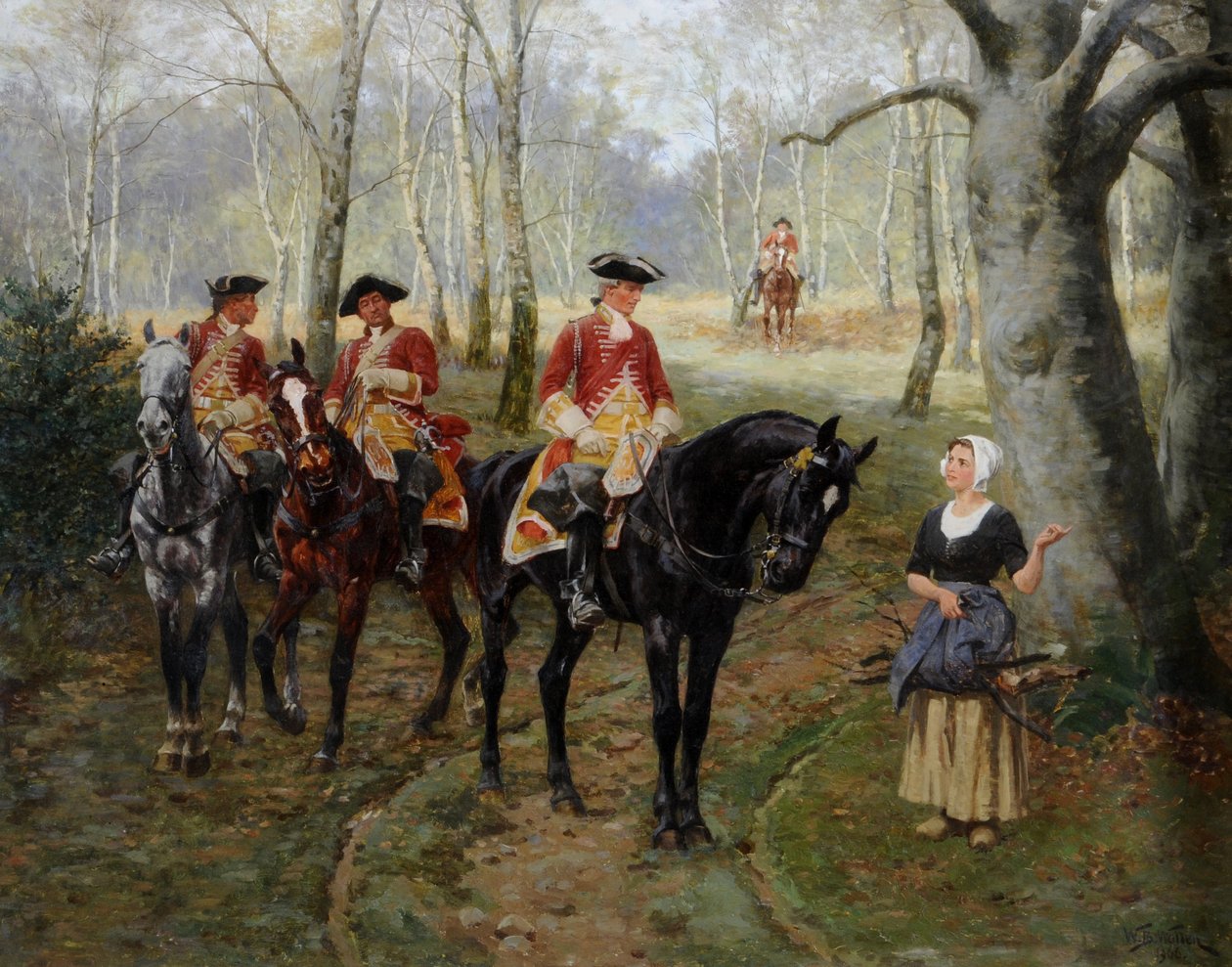 巡逻队》，约 1906 年（布面油画） 作者 威廉·巴恩斯（William Barnes）羊毛