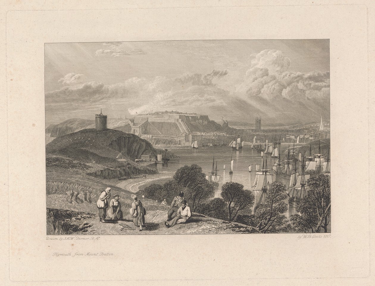 Plymouth, from Mount Batten 作者 威廉·伯纳德·库克