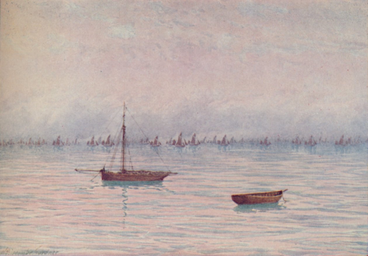 渔船队，1910年 作者 威廉·比斯科姆·加德纳