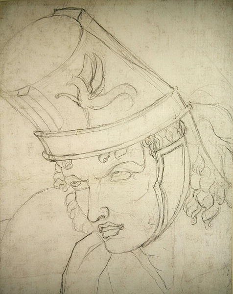 一个有远见的脑袋（纸上铅笔画） 作者 威廉·布雷克
