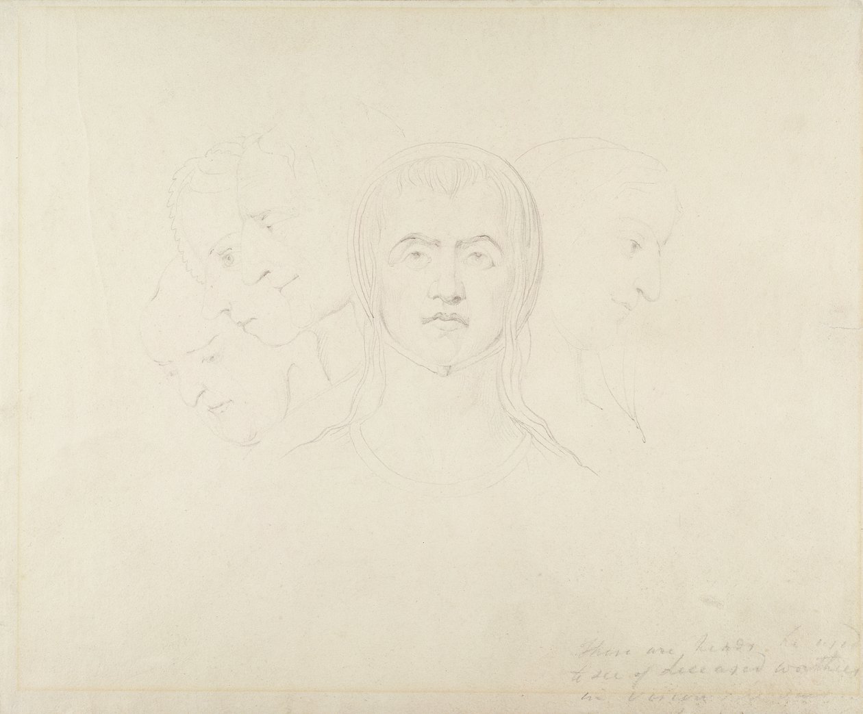 五位有远见的女性元首，1820年（纸上石墨） 作者 威廉·布雷克