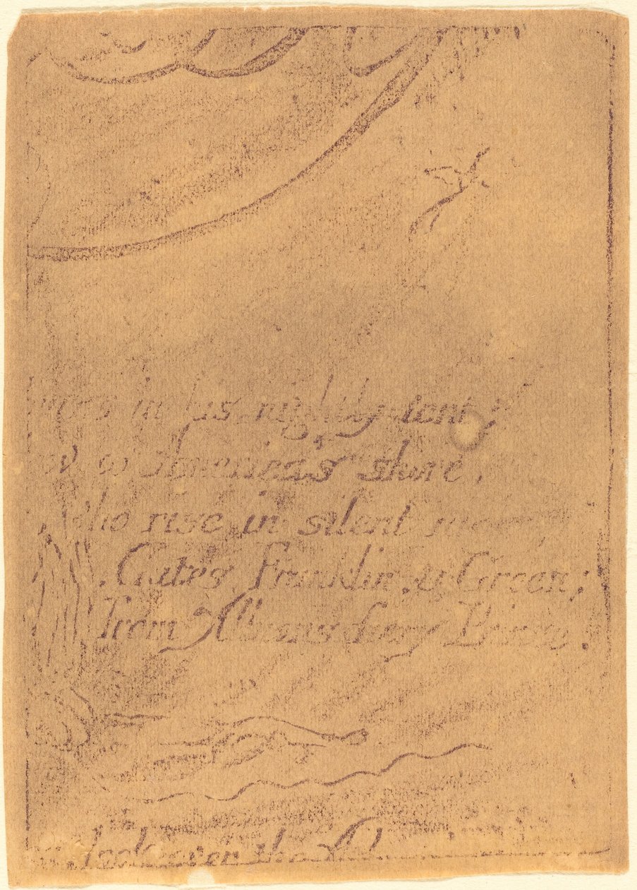 从《预言》的废版碎片上重刻，1793年。 作者 威廉·布雷克