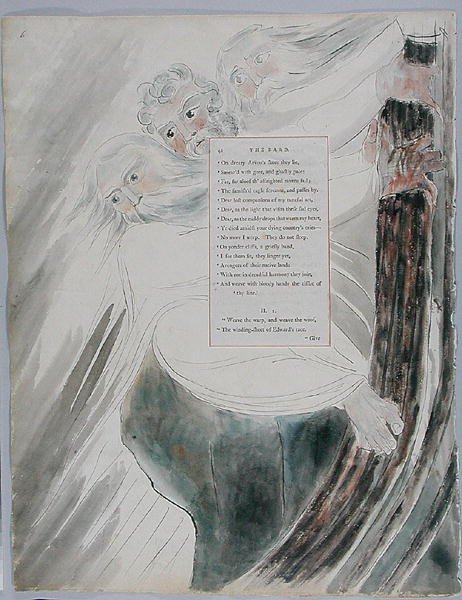 The Bard，来自“托马斯·格雷诗集”的设计58 作者 威廉·布雷克