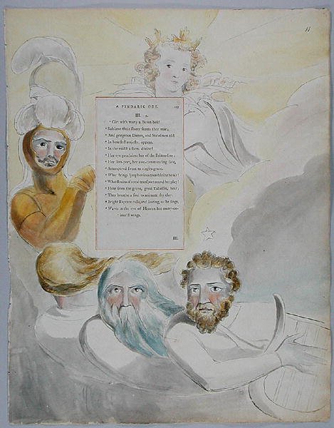 The Bard，来自“托马斯·格雷诗集”的设计63 作者 威廉·布雷克