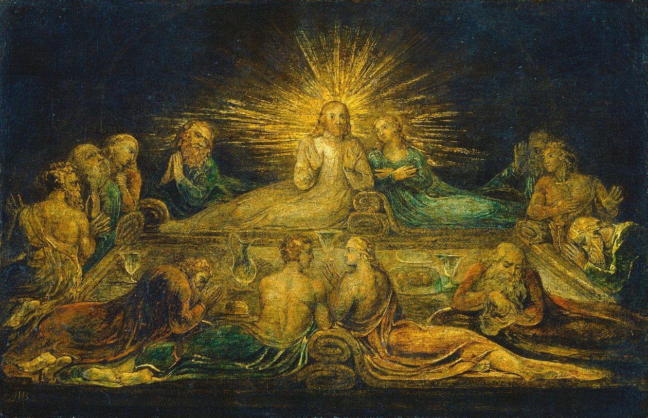 最后的晚餐》，1799年。 作者 威廉·布雷克