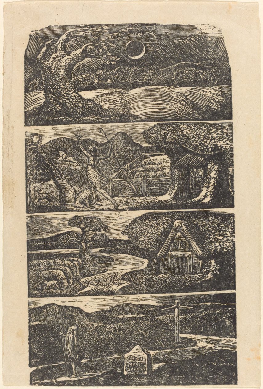 维吉尔的牧歌》，1821年。 作者 威廉·布雷克