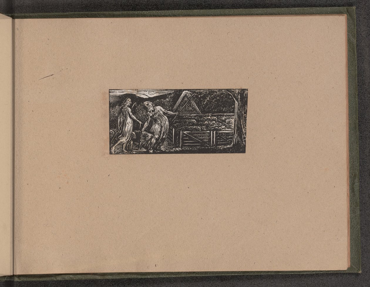 Thenot和Colinet一起带领他们的羊群，1821年。 作者 威廉·布雷克