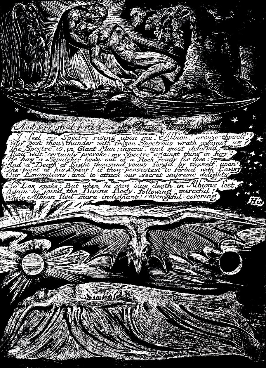 威廉·布雷克（William Blake）1757-1827，英国神秘主义者，诗人，画家和雕刻师，1804-1820年 作者 威廉·布雷克