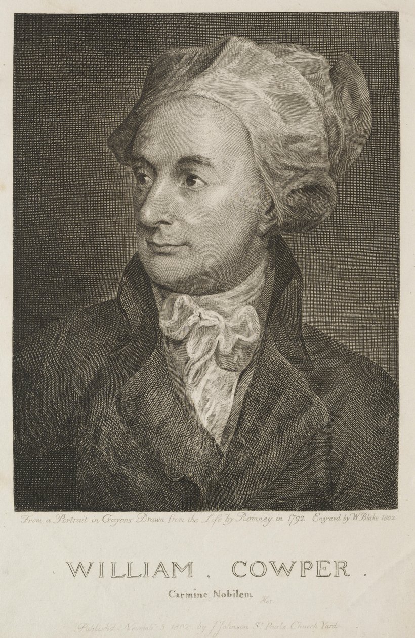 威廉·考珀（William Cowper），1802年。 作者 威廉·布雷克