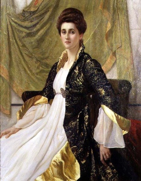 欧内斯特-穆恩夫人的肖像，即艾玛-德-维利尔斯-拉姆，约1888年 作者 威廉·布莱克·里士满