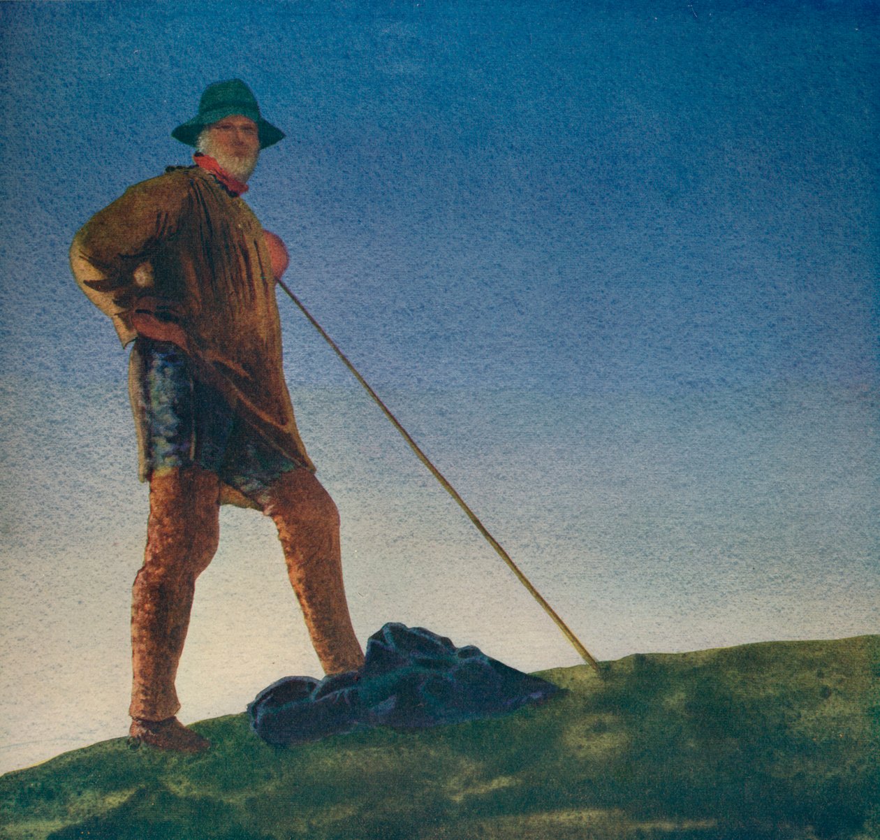 牧羊人听到黎明的枪声，c1910，c1932 作者 威廉·布莱米·杨