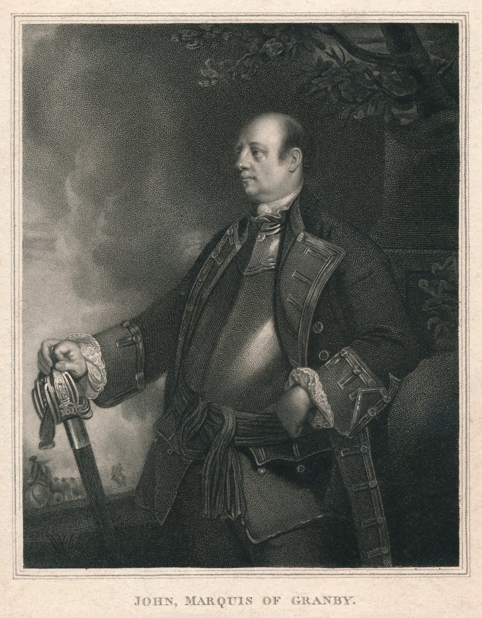 约翰，格兰比侯爵，c1758-1760，1810年。 作者 威廉·邦德