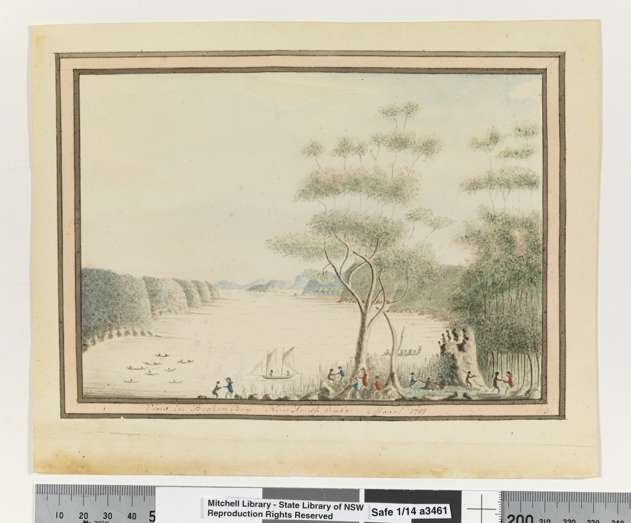 Opp. p. 90. `View in Broken Bay New South Wales. March 1788
