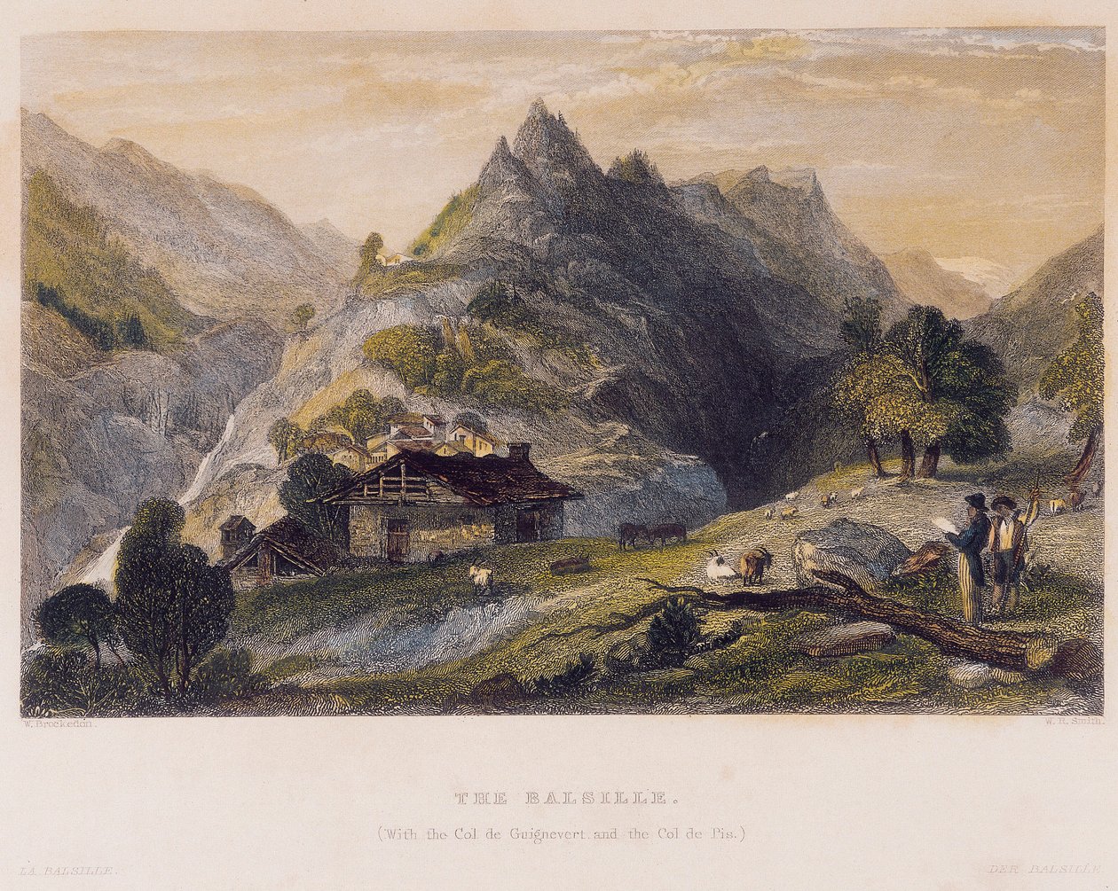 Balsille（basille）与Col de Guignevert和Col de Pis的景色 作者 威廉·布罗克顿