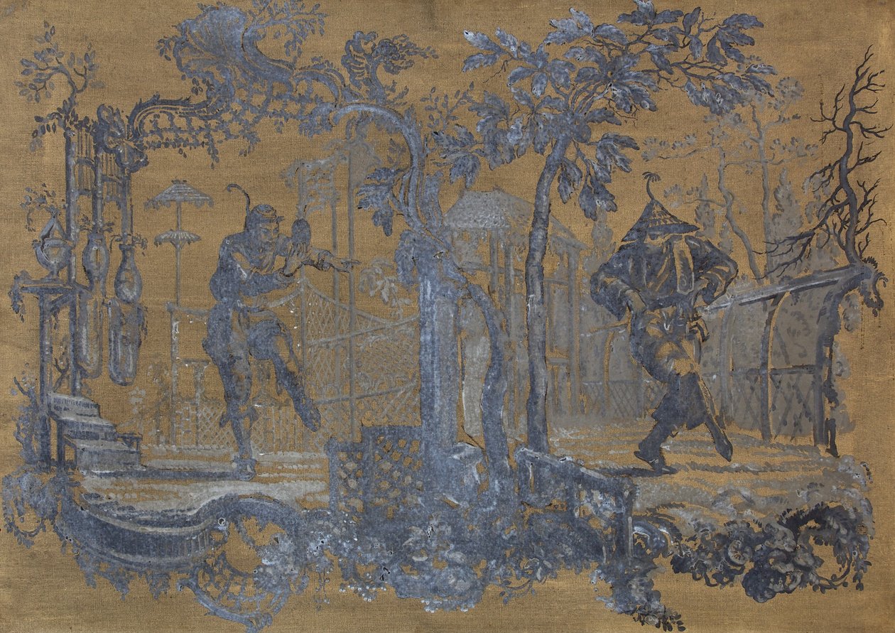 中国风（布面油画） 作者 威廉·布鲁斯·埃利斯·卷须