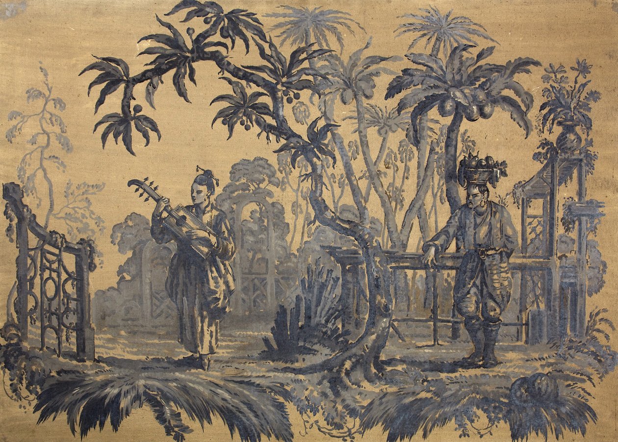 中国风（布面油画） 作者 威廉·布鲁斯·埃利斯·卷须