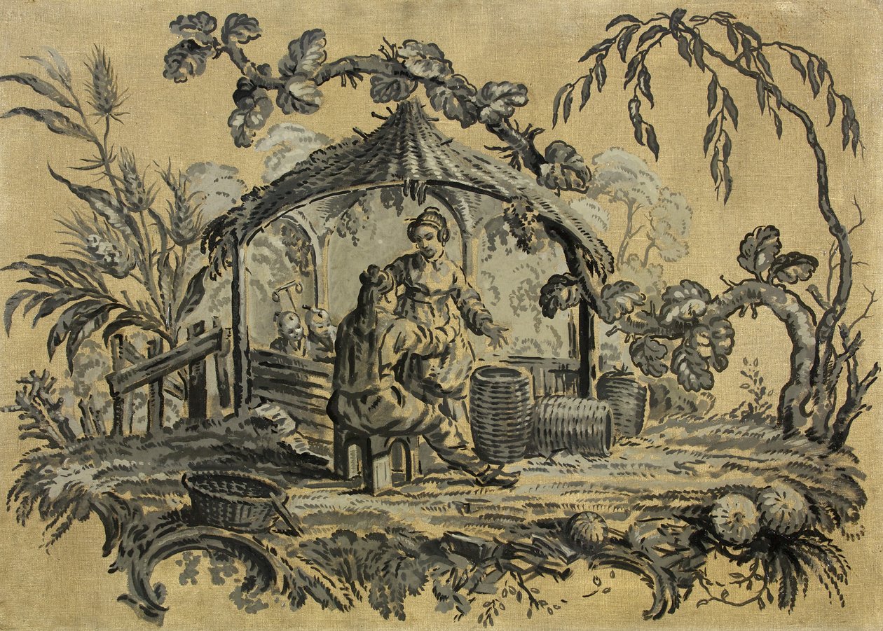 中国风（布面油画） 作者 威廉·布鲁斯·埃利斯·卷须