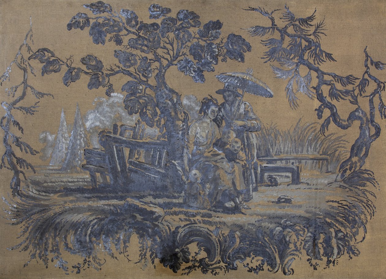 中国风（布面油画） 作者 威廉·布鲁斯·埃利斯·卷须