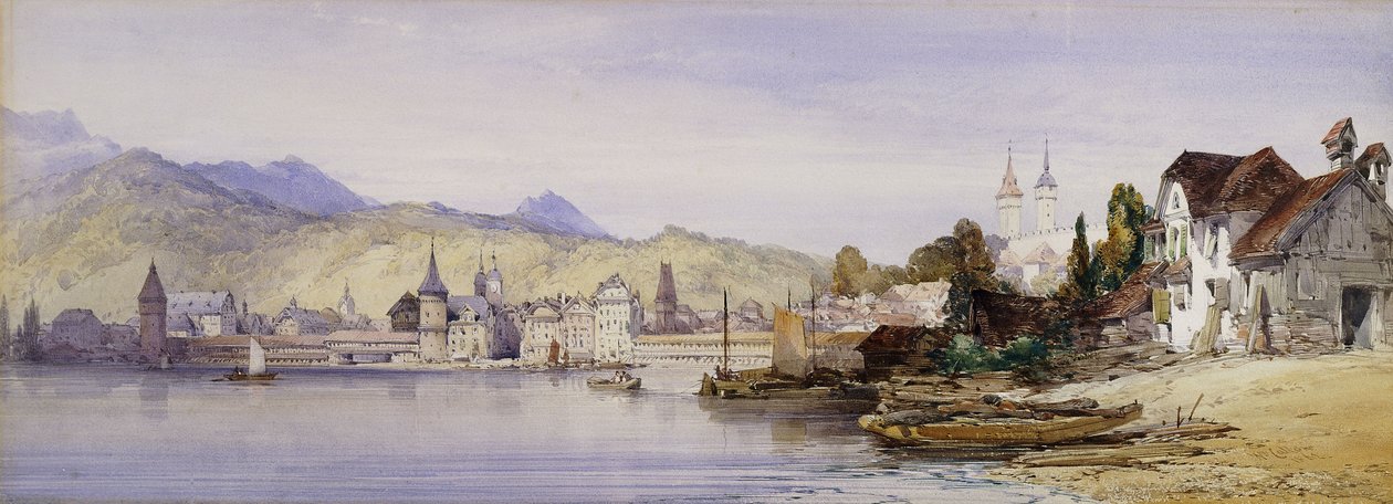 卢塞恩湖，1862年 作者 威廉·卡洛