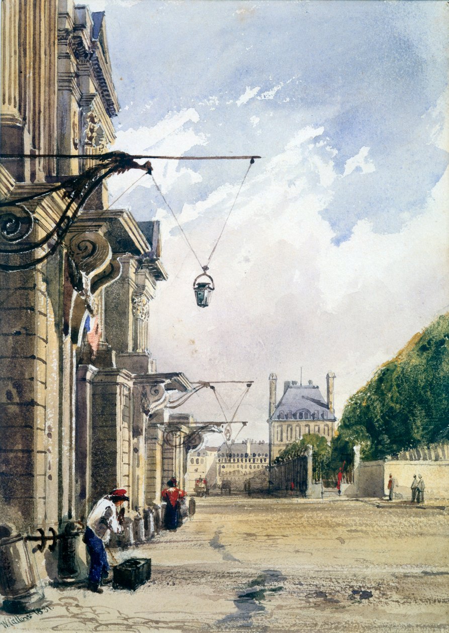 巴黎杜乐丽附近的里沃利大街（Rue de Rivoli），1831年 作者 威廉·卡洛