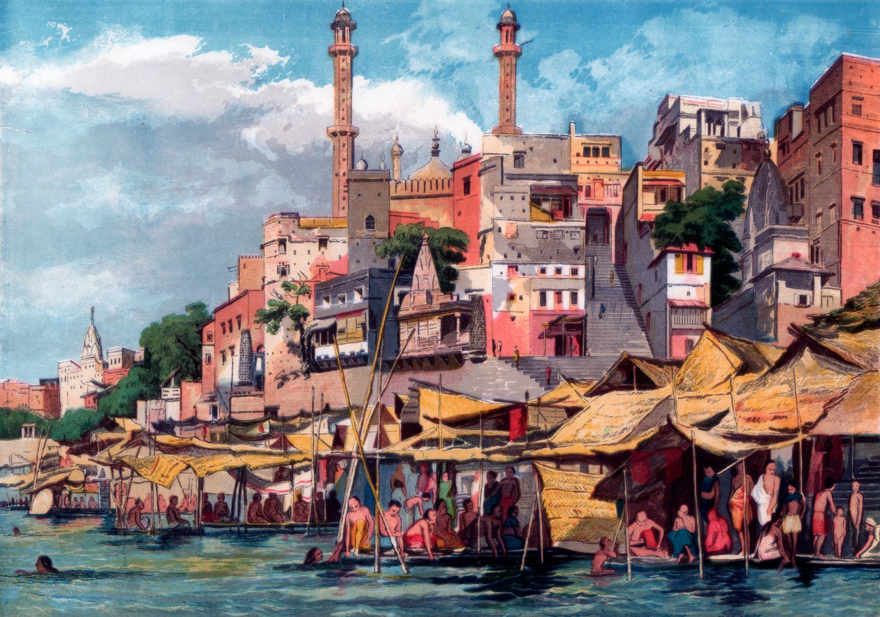 印度贝纳雷斯（Benares），1857年。 作者 威廉·卡彭特