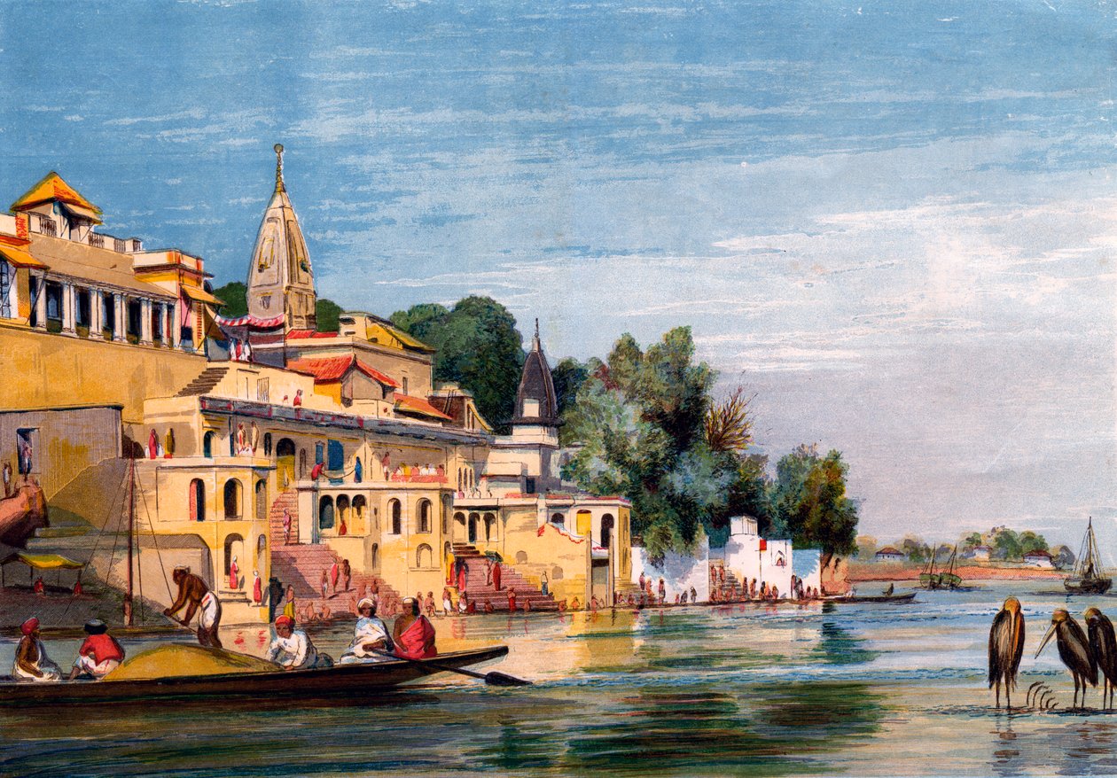 印度恒河上的Cawnpore，1857年。 作者 威廉·卡彭特
