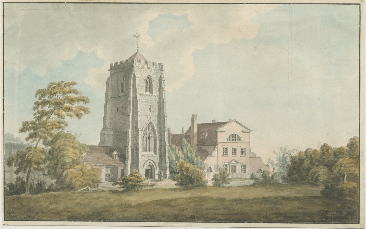 Ranton Abbey [Priory]：水彩画，nd [18世纪末] 作者 威廉·卡特
