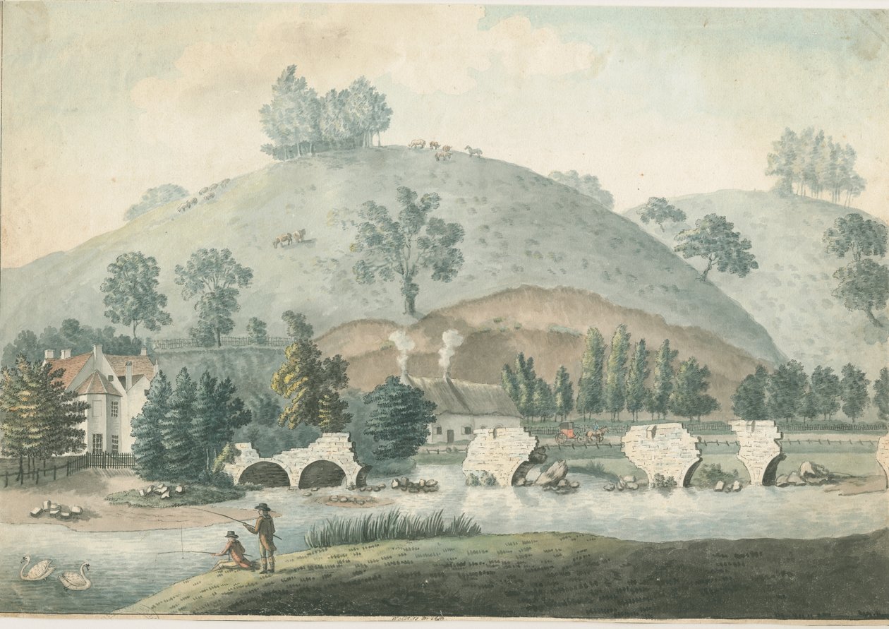 沃尔斯利大桥：水彩画，作品编号[1796-1839] 作者 威廉·卡特
