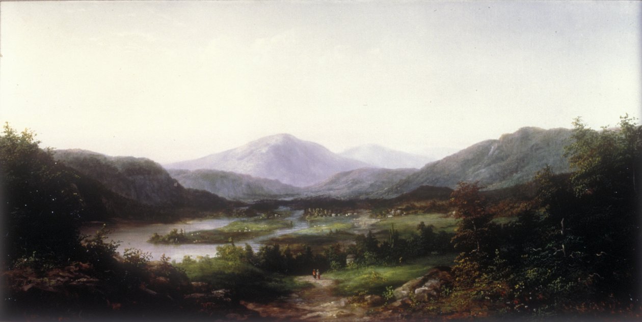 华盛顿山，康威谷，新罕布什尔州（布面油画） 作者 威廉·查尔斯·安东尼·弗里里希斯