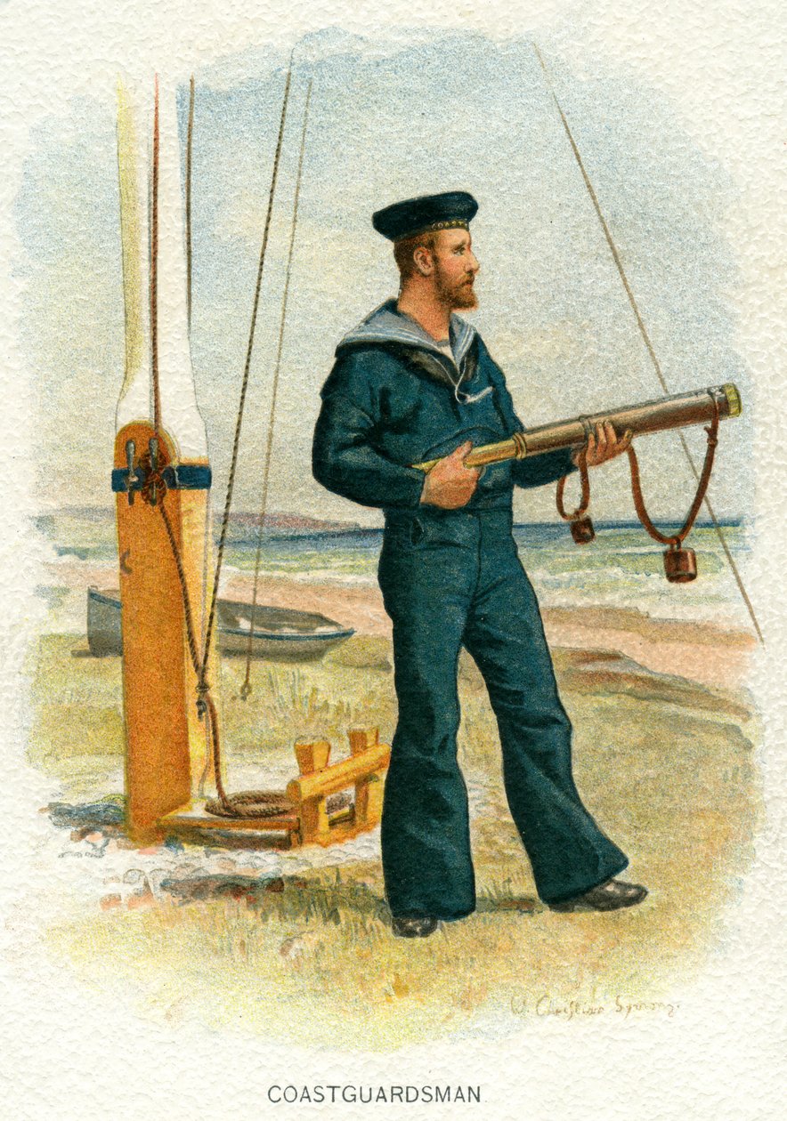 英国海岸警卫队，c1890-c1893 作者 威廉·克里斯蒂安·西蒙斯