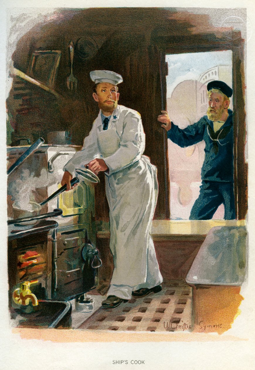 船厨师，C1890-C1893 作者 威廉·克里斯蒂安·西蒙斯