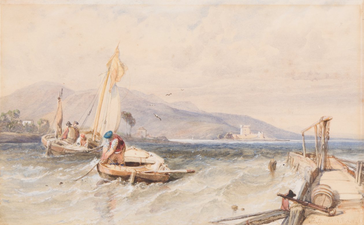 Castle Douglas，Loch Leven，1849 作者 克拉克森·弗雷德里克·斯坦菲尔德
