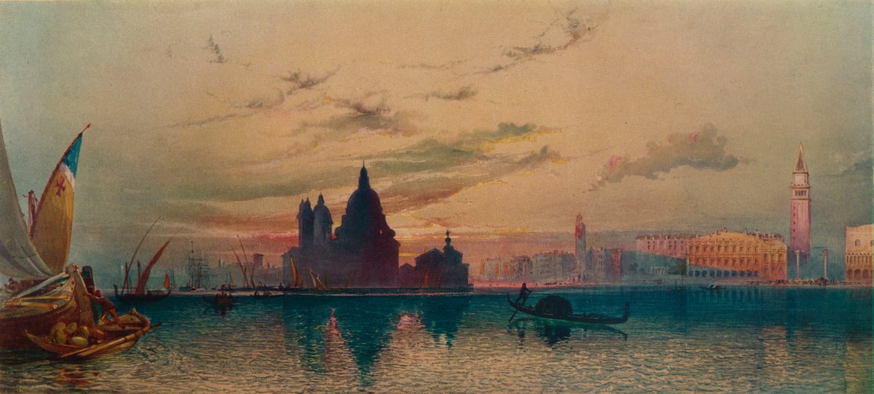 La Santa Salute，来自威尼斯圣乔治，c1872年 作者 威廉·科林伍德·史密斯