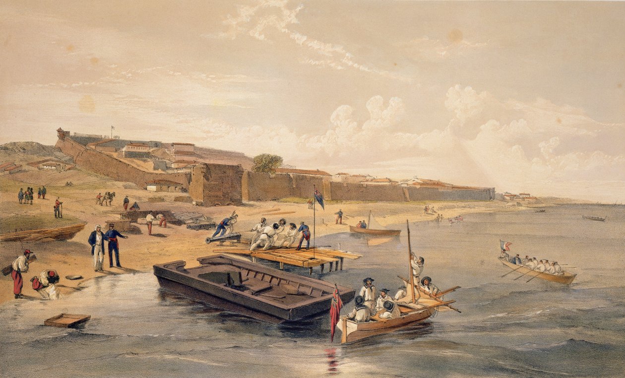Yenikale堡垒，来自“东方战争的座位”，酒吧。作者：Paul und Dominic Colnaghi und Co.，1856 作者 威廉·克里米亚·辛普森