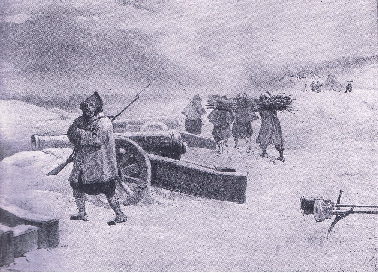 塞瓦斯托波尔之前的Zouaves的Sentinal，从陆地和海的英国战斗的例证，1915年 作者 威廉·克里米亚·辛普森