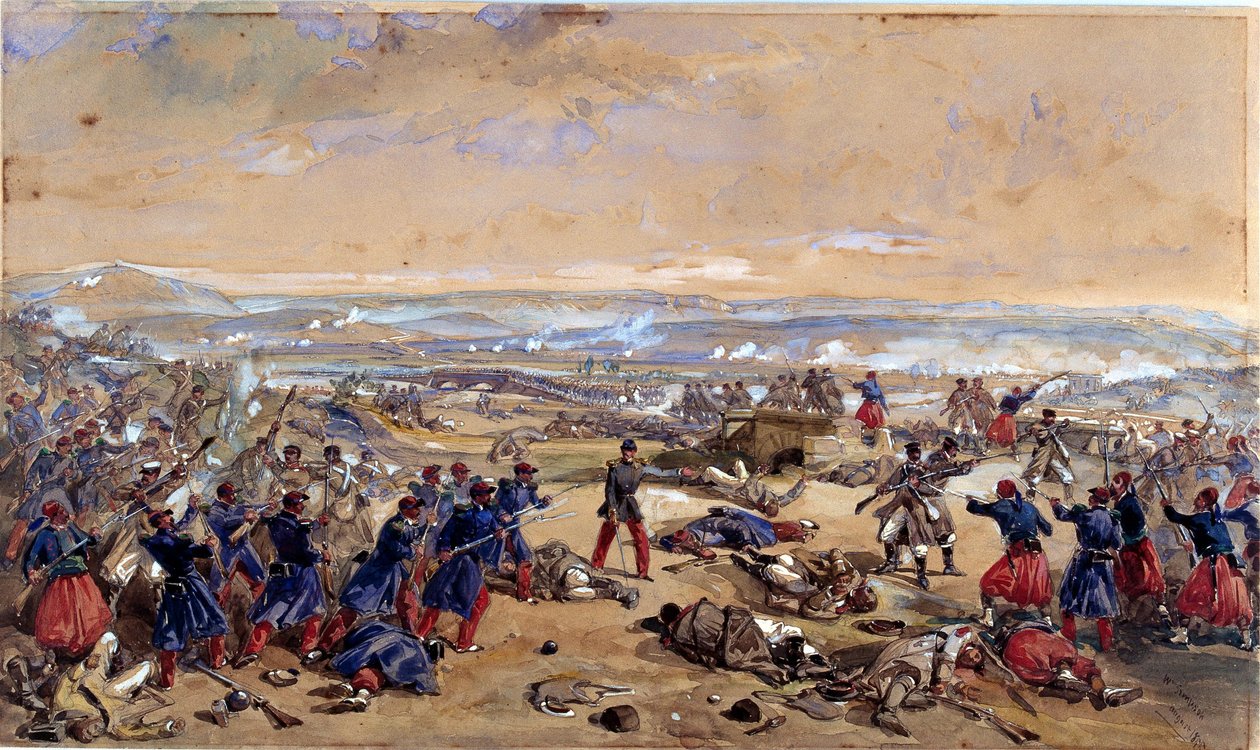 1855年8月16日，切尔内尼亚战役 作者 威廉·克里米亚·辛普森