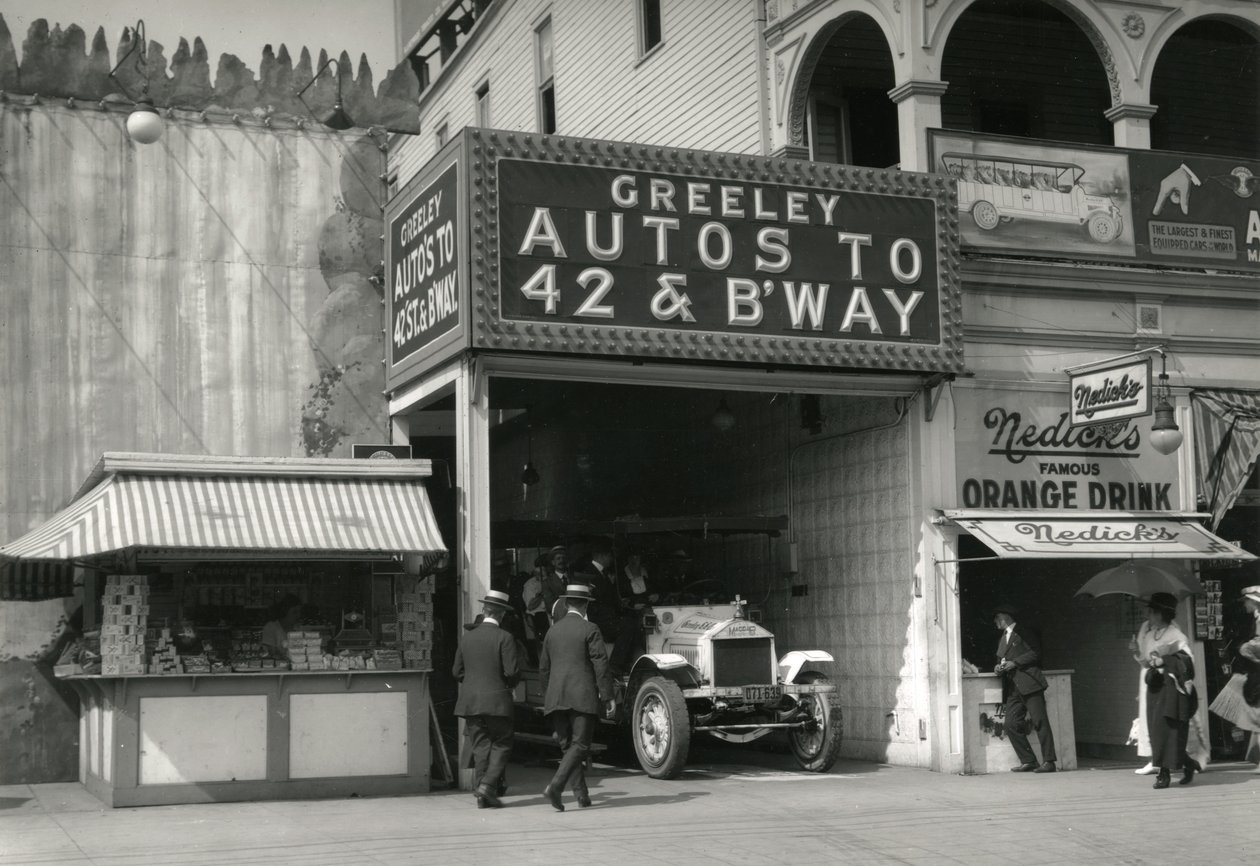 Greeley Autos to 42 und B&39;Way，c.1910-21 作者 威廉·戴维斯·哈斯勒
