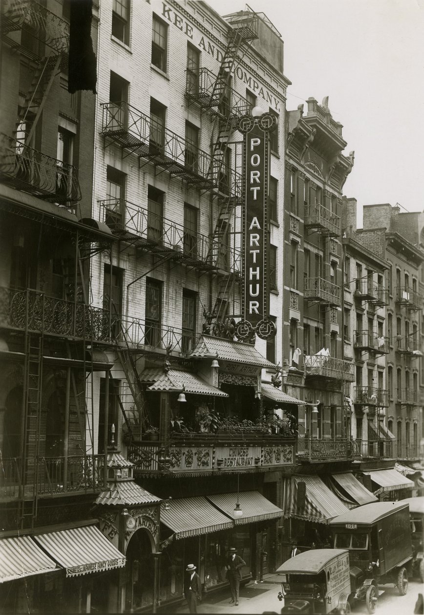 1919年，纽约市莫特街7号的阿瑟港餐厅 作者 威廉·戴维斯·哈斯勒