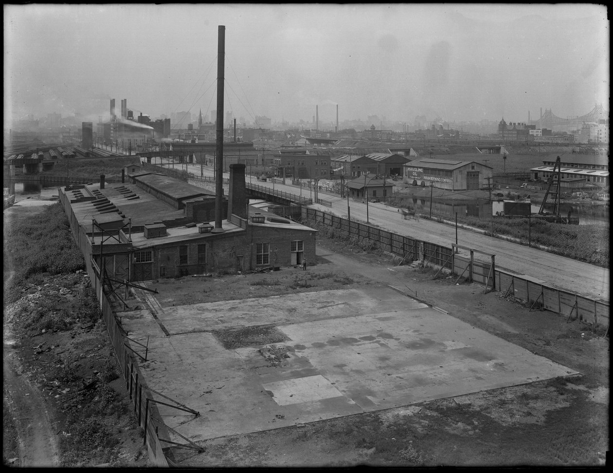 美国金属制品公司工厂，Borden Avenue和Newtown Creek，纽约皇后区，1914年8月26日 作者 威廉·戴维斯·哈斯勒